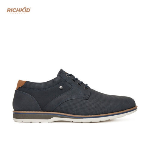 Lanetti Round Toe Casual Shoes Navy