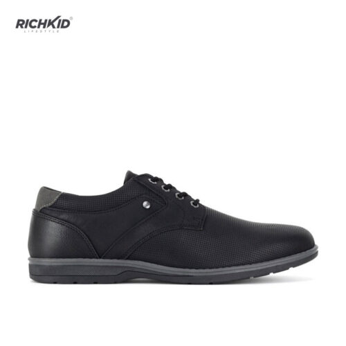 Lanetti Round Toe Casual Shoes Black